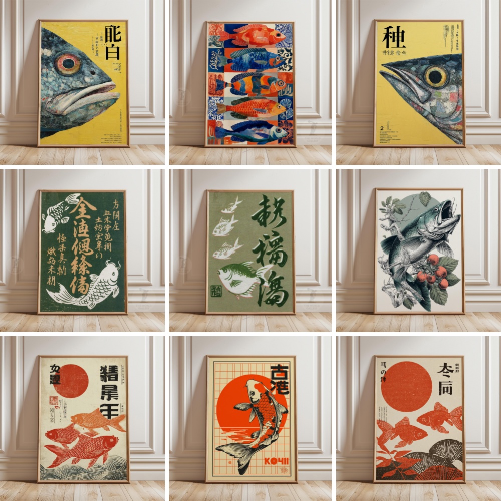 Japanese Zen Lifestyle - Poster Ikan Mas Jepang, Poster Ikan