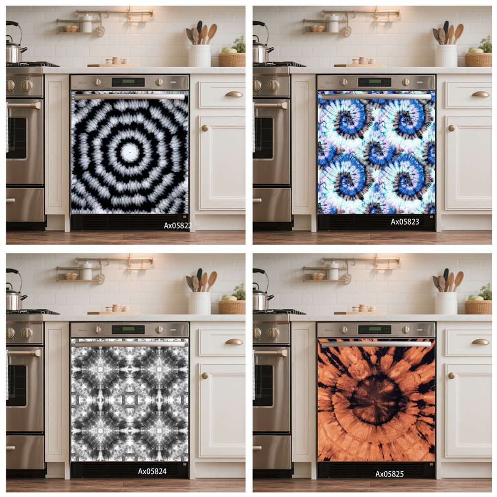 Shibori Tie Dye - Stiker Pencuci Piring Boho Tie Dye