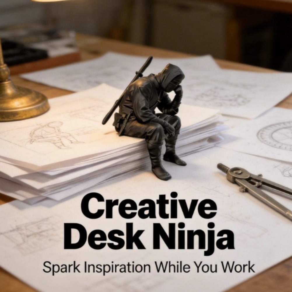 Japan Lifestyle - Patung Ninja Jepang Duduk 3D Dicetak,