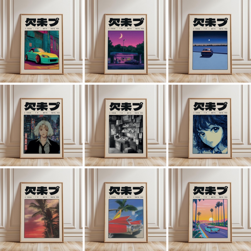 Japanese Culture Lifestyle - Poster Cetak Kanvas Budaya Indie Y2K