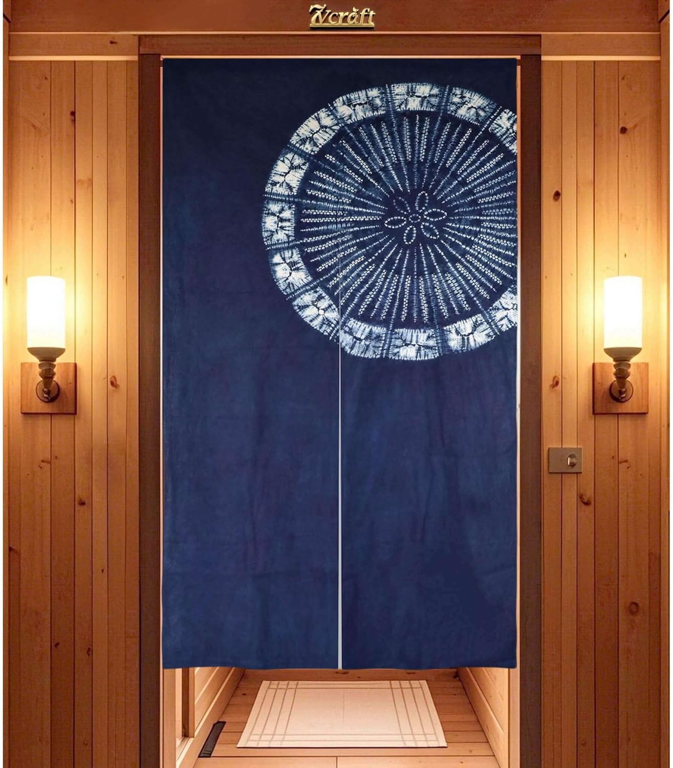 Shibori Tie Dye - Tirai Jepang Celup Tangan/Tirai Pintu Katun