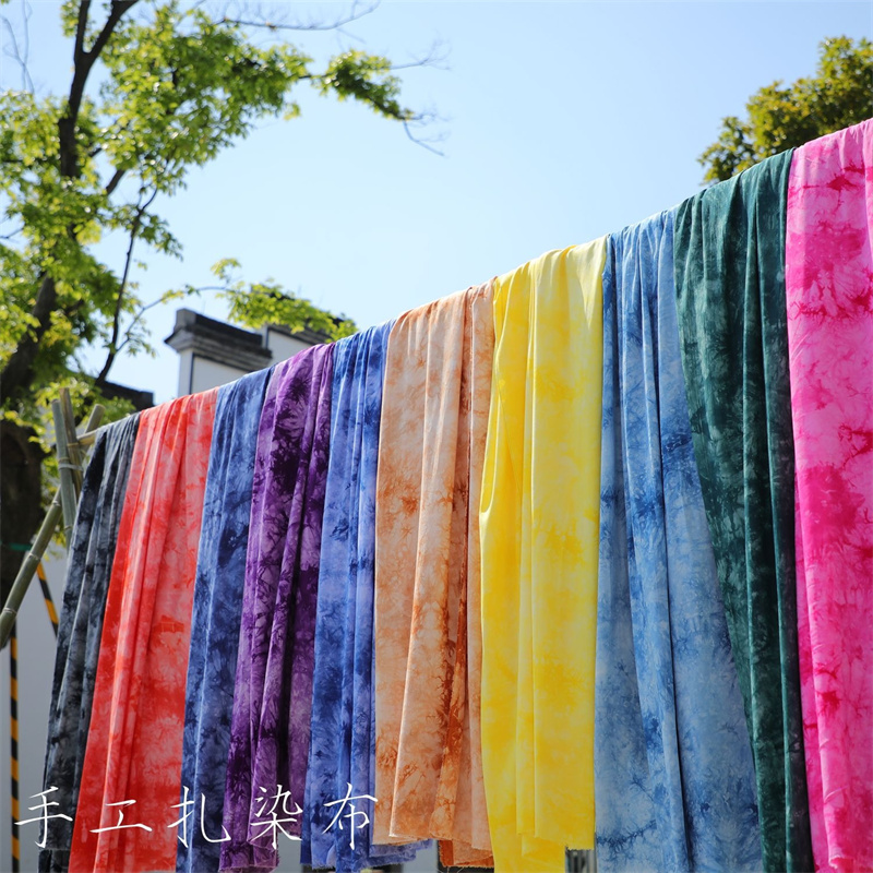 Shibori Tie Dye - Kain Rayon Tie-Dye Bohemian Shibori 1m