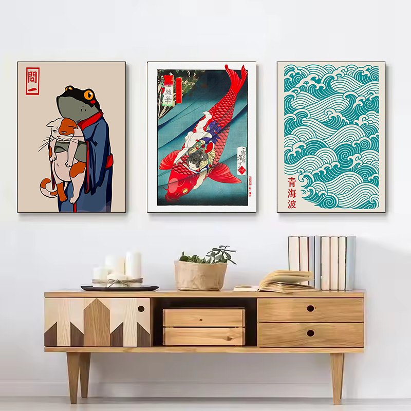 Poster Ikan Koi Ramen Kucing H - Japanese Culture Lifestyle ulasan dan harga