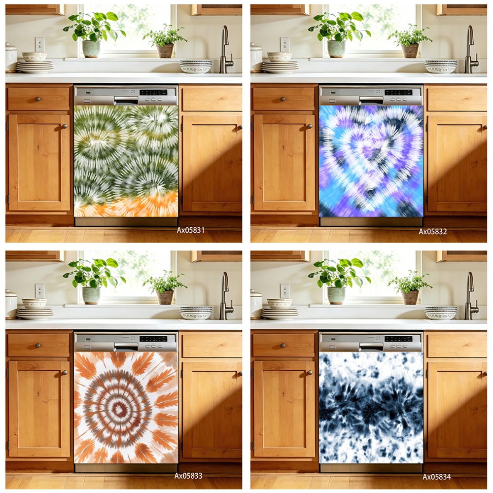 Stiker Pencuci Piring Boho Tie - Shibori Tie Dye ulasan dan harga
