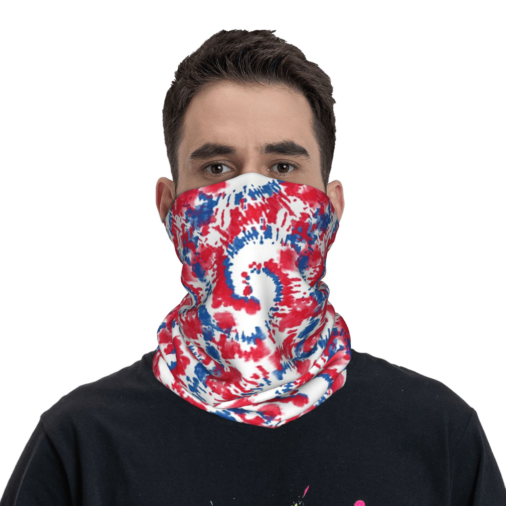 Bandana Merah Motif Shibori Ti - Shibori Tie Dye ulasan dan harga