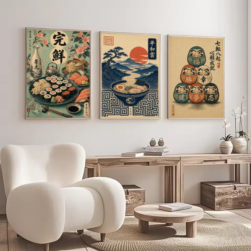 Poster Estetika Sushi Sakura B - Japanese Culture Lifestyle ulasan dan harga