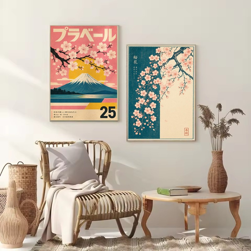 Poster Estetika Sushi Sakura B - Japanese Culture Lifestyle ulasan dan harga