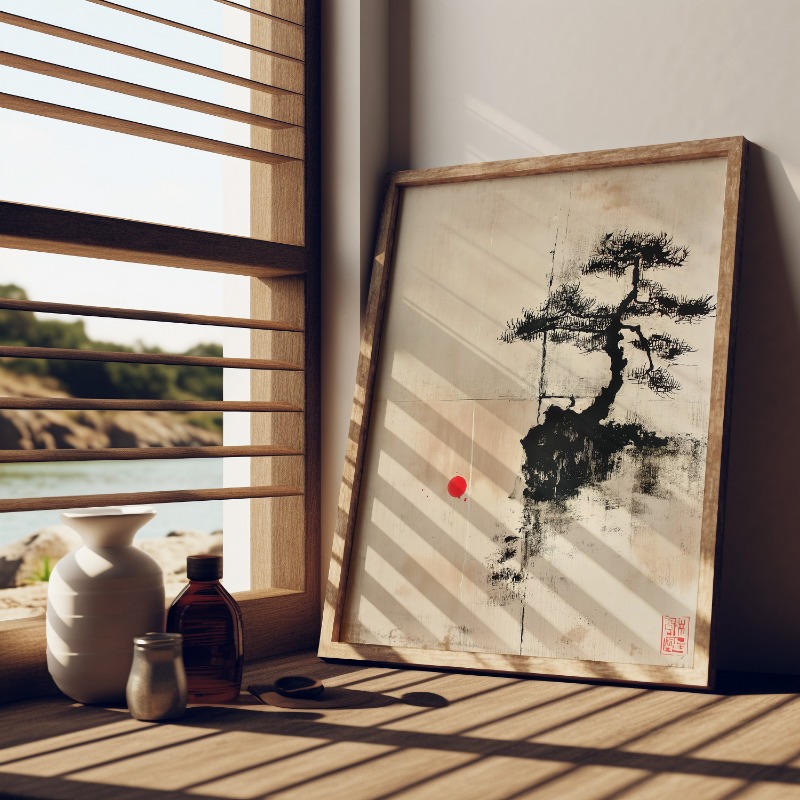 Poster Seni Pemandangan Zen Bo - Japanese Zen Lifestyle ulasan dan harga